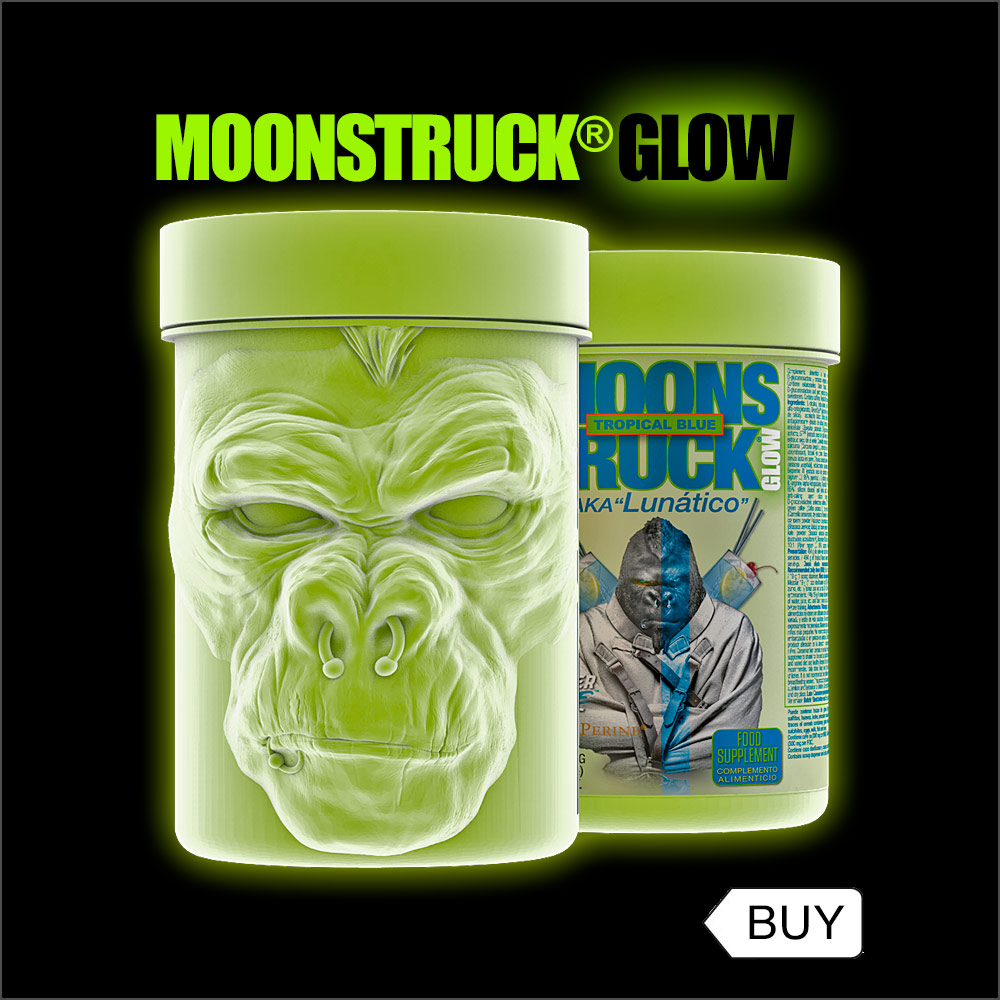 Unleash the power of Zoomad Labs Moonstruck II - Glow, the premium pre workout with awesome flavours and patents. Enjoy the delightful flavours of tropical blue, fizzy peachy. and holli lolli meanwhile you enhance your training. This advanced suplementation impulses you with energy and focus, getting you ready to reach your fitness goals. Discover a unique pre-workout experience with Moonstruck II - Glow, take your workouts to the next level. Also the envelopment brights in the darkness so you can give it a second use.