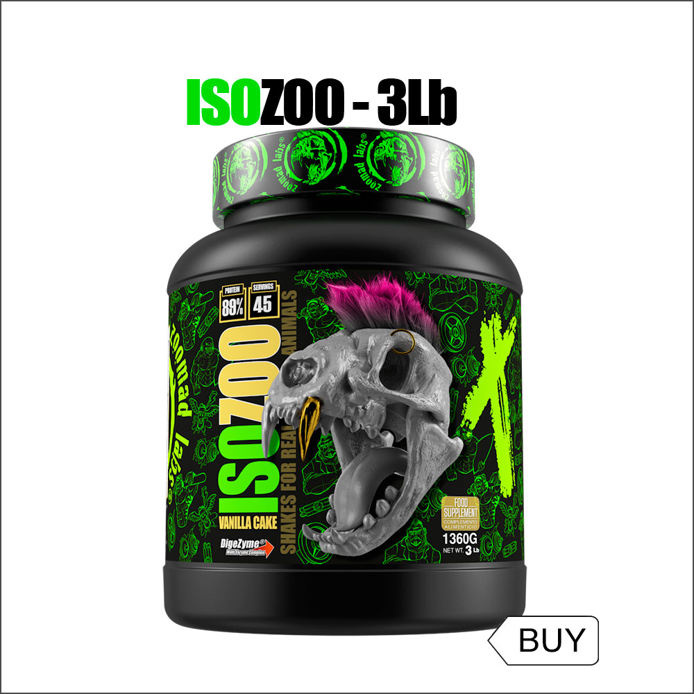 Discover the excellence of IsoZoo of Zoomad Labs, the isolate protein of buttermilk that makes the difference in your supplementation. This high quality form enhances your recovery and muscle gain, with the maximum content of isolate protein. Enjoy the variety of 3 irresistible flavours: vanilla, chocolate and strawberry. IsoZoo is the perfect choice to reach your fitness goals and take your trainings to the next level with Zoomad Labs trust. Experience high results and incomparable flavours with IsoZoo.